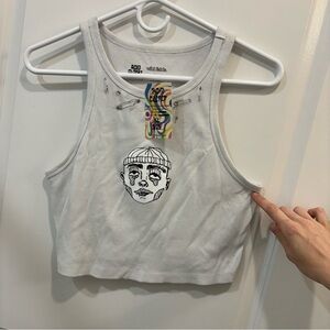 Skater Boy Crop Top with Hardware